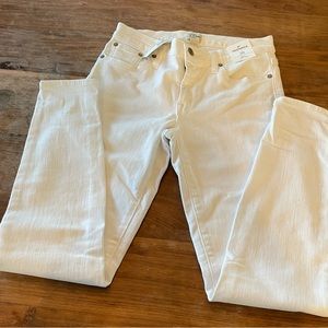 JCrew 8 inch Toothpich white denim jeans